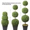 Haute Decor Adjustable Artificial Topiary - Includes 1 Artificial Boxwood Topiary for Front Porch - Adjust The Space Between Topiary Balls - Available in Triple or Double Styles